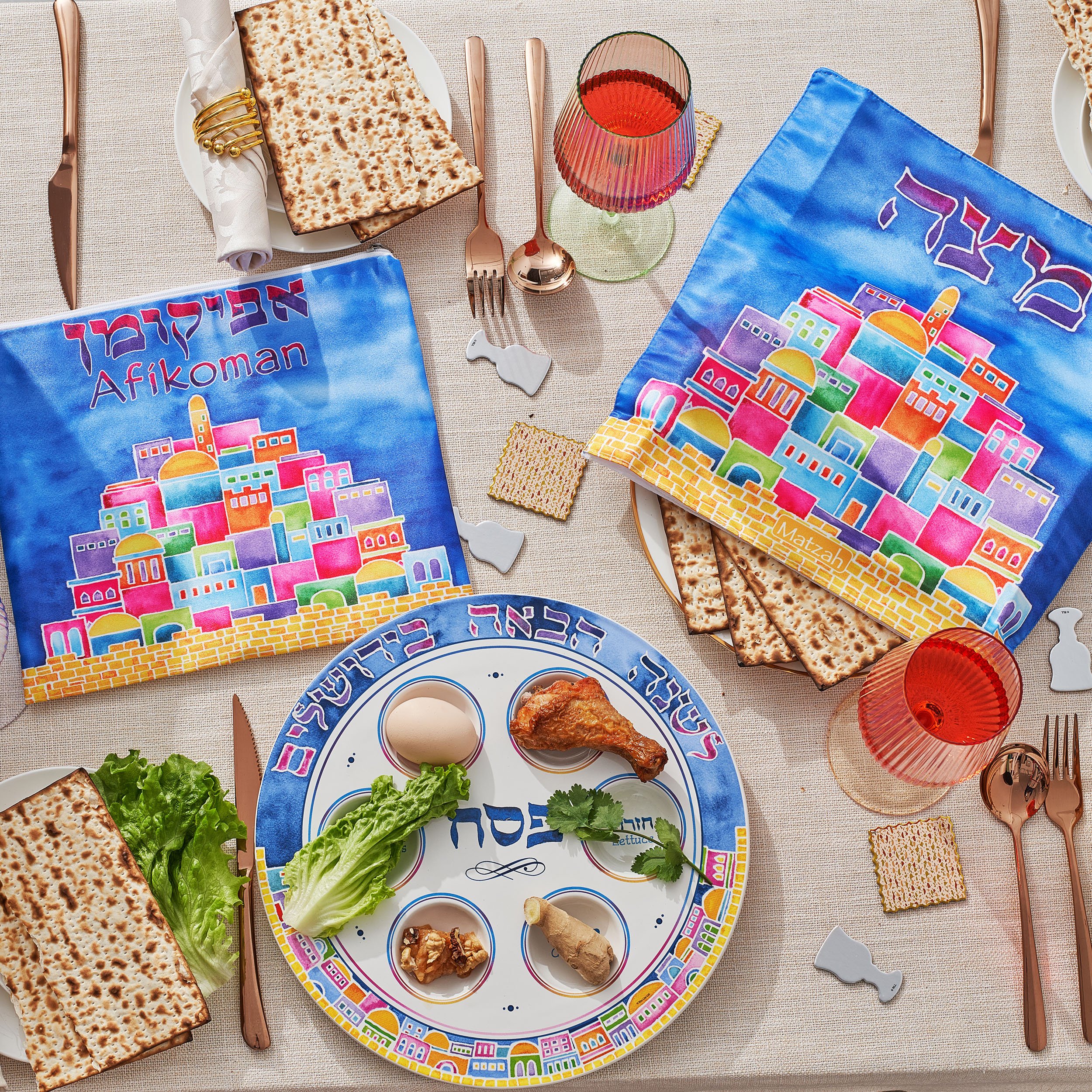 Bedikat Chametz Kit with Beeswax Candle | Afikomen Judaica